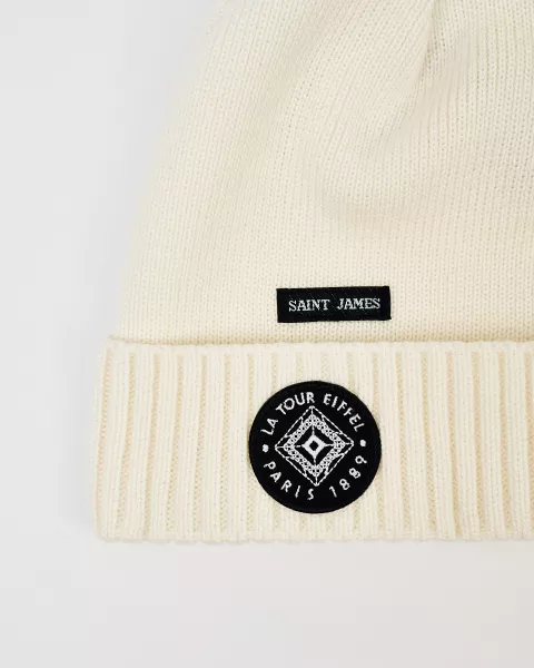 Bonnet Adulte Ecru Laine Saint James - Boutique tour Eiffel