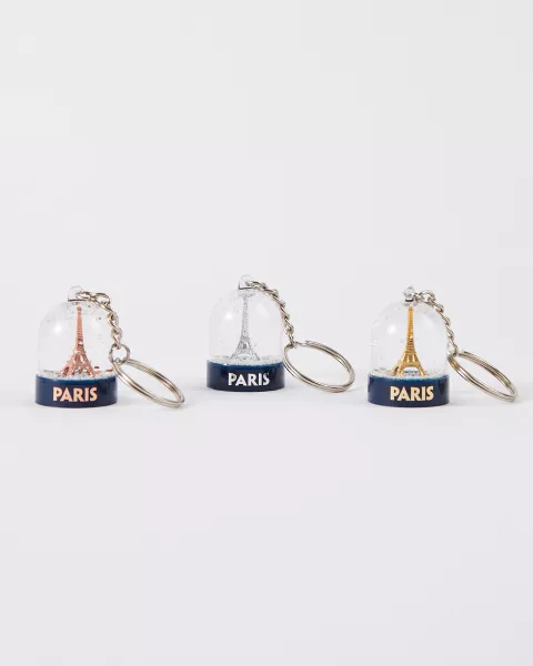 Porte-clés Boule à Neige avec tour Eiffel Cuivre